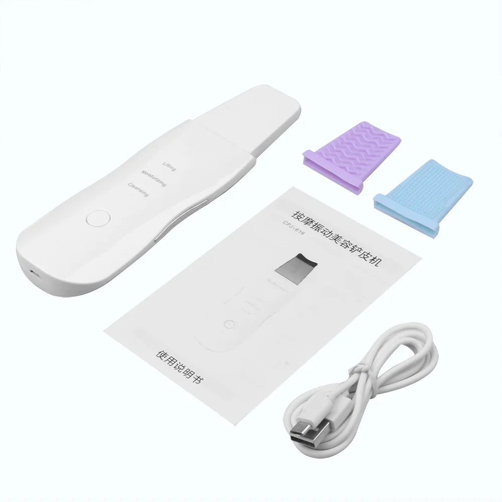 Ultrasonic Skin Scrubber Scrubber Deep Vibrate Facial Cleaner Ultraschall Gesichtsreinigungsgerät - Tiefenreinigung und Hautpflege