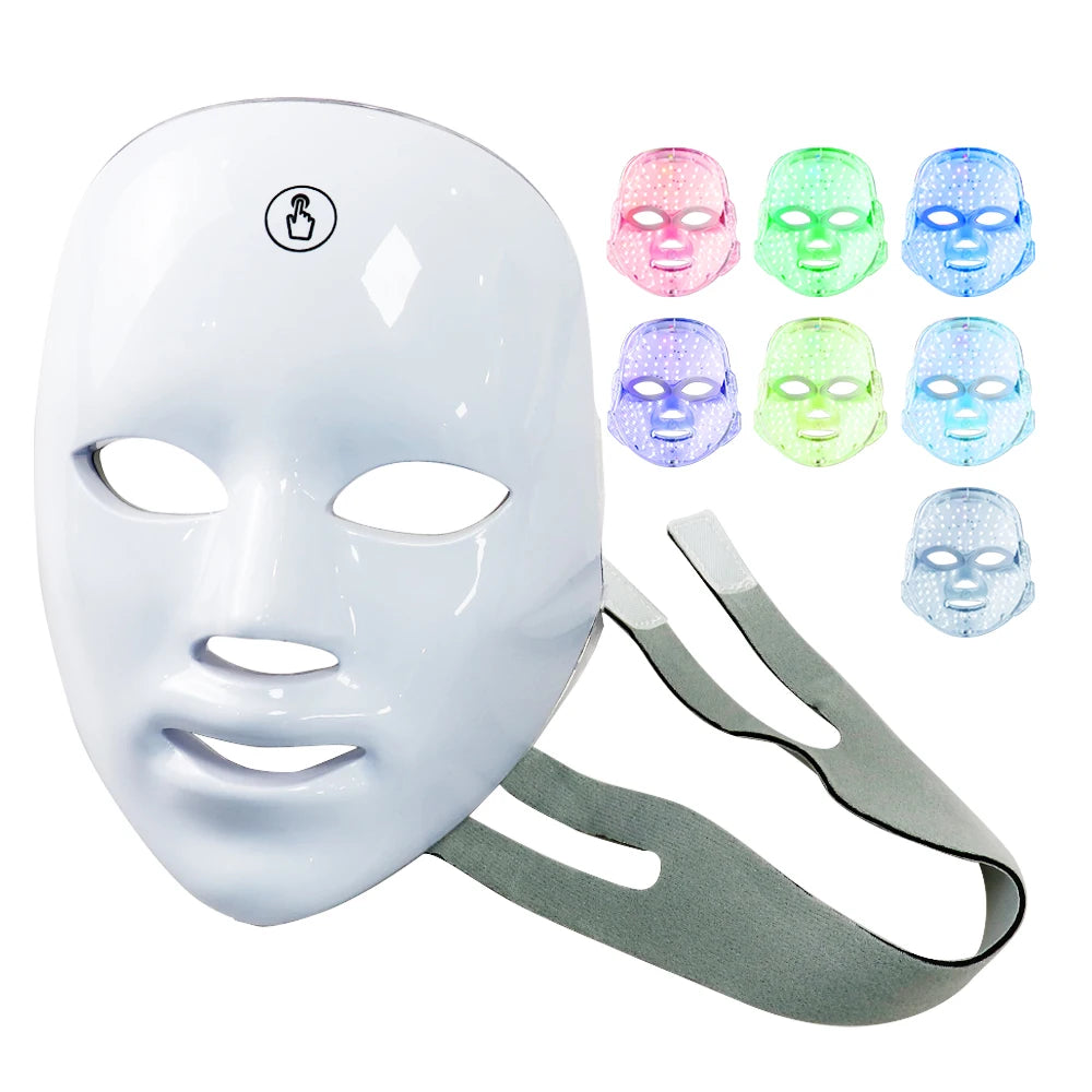 7 Farben LED Lichttherapie Gesichtsmaske – Anti-Akne, Anti-Aging & Hautverjüngung