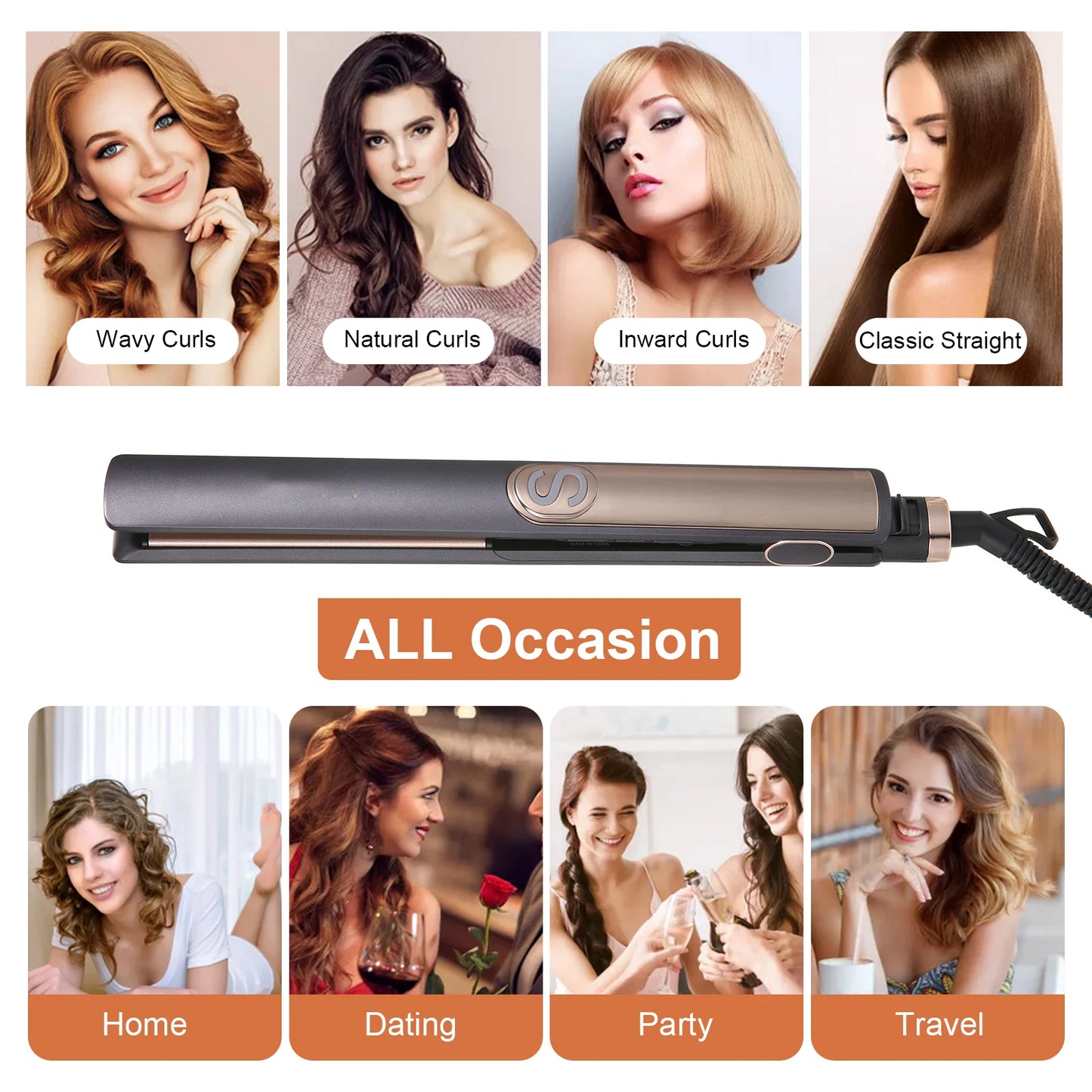 Keramik Haarglätter mit LCD-Display – Präzise Temperaturkontrolle & Glänzendes Haar