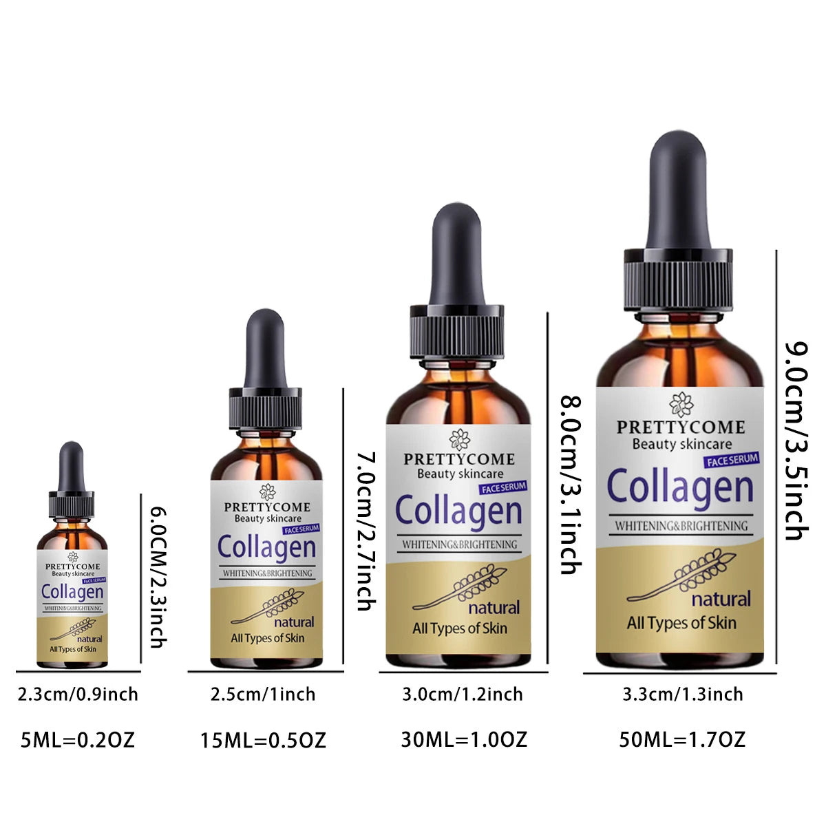Anti-Aging Kollagen Serum für das Gesicht – Tiefe Feuchtigkeitspflege mit Hyaluronsäure zur Minderung feiner Linien