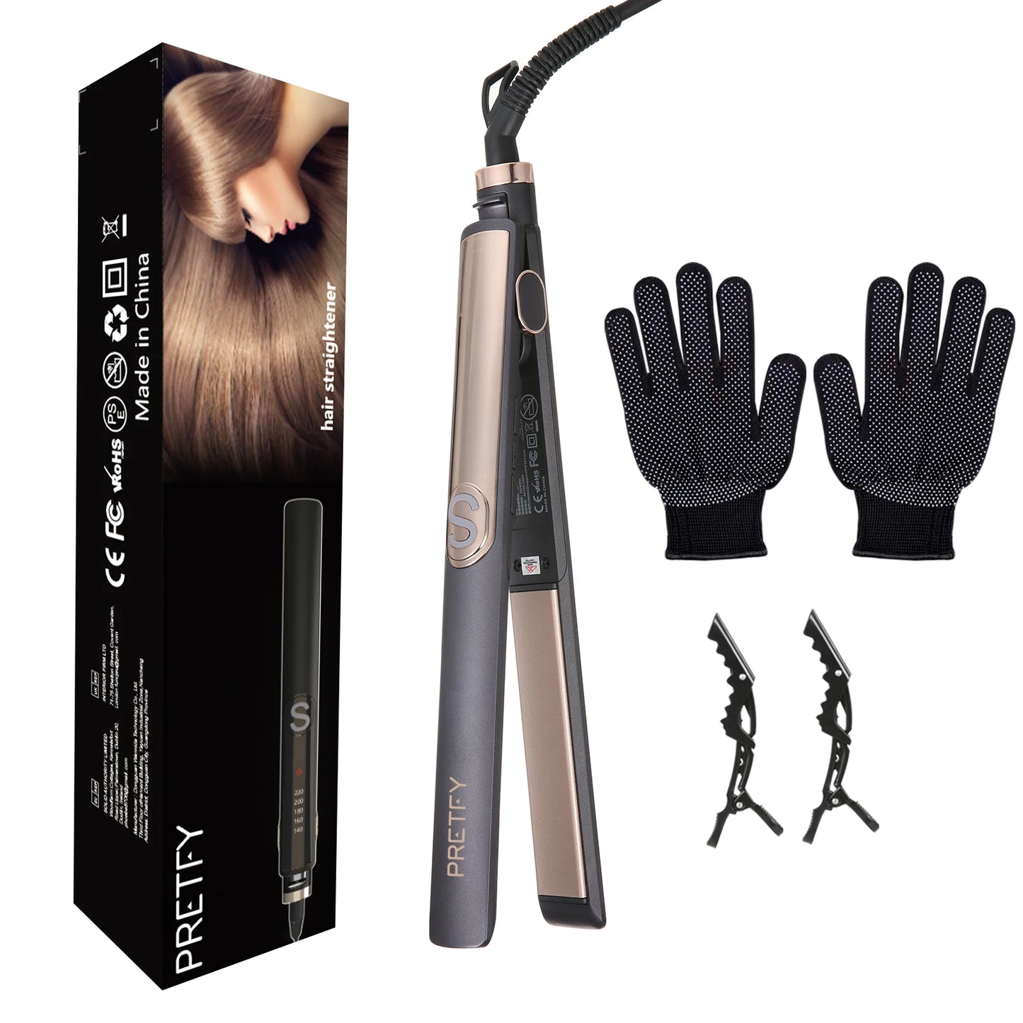 Keramik Haarglätter mit LCD-Display – Präzise Temperaturkontrolle & Glänzendes Haar