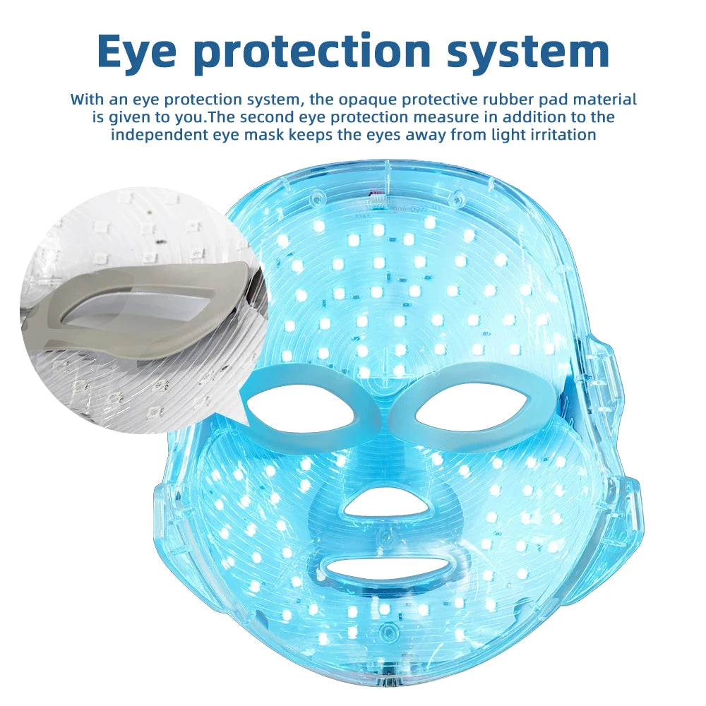 7 Farben LED Lichttherapie Gesichtsmaske – Anti-Akne, Anti-Aging & Hautverjüngung