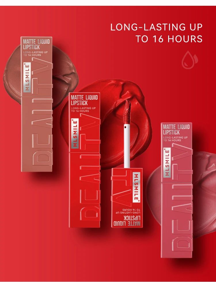 Wasserfester Lippenstift – 6 Farben, Mattes Finish, Langanhaltend & Nicht Abfärbend | Glownatuura”