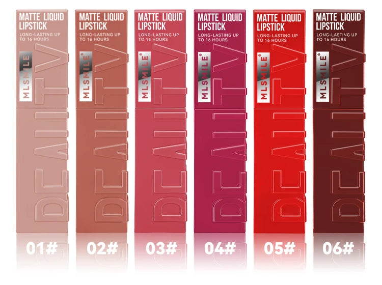 Wasserfester Lippenstift – 6 Farben, Mattes Finish, Langanhaltend & Nicht Abfärbend | Glownatuura”