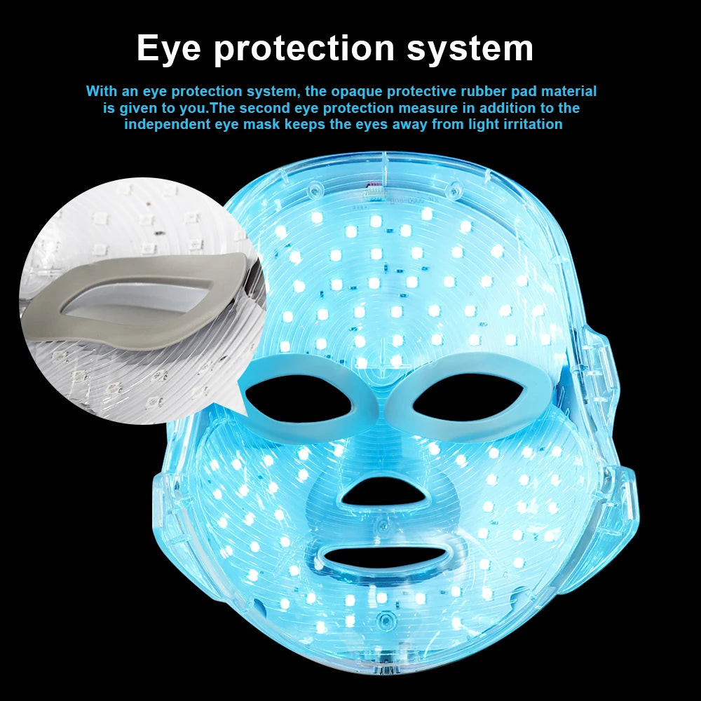 7 Farben LED Lichttherapie Gesichtsmaske – Anti-Akne, Anti-Aging & Hautverjüngung